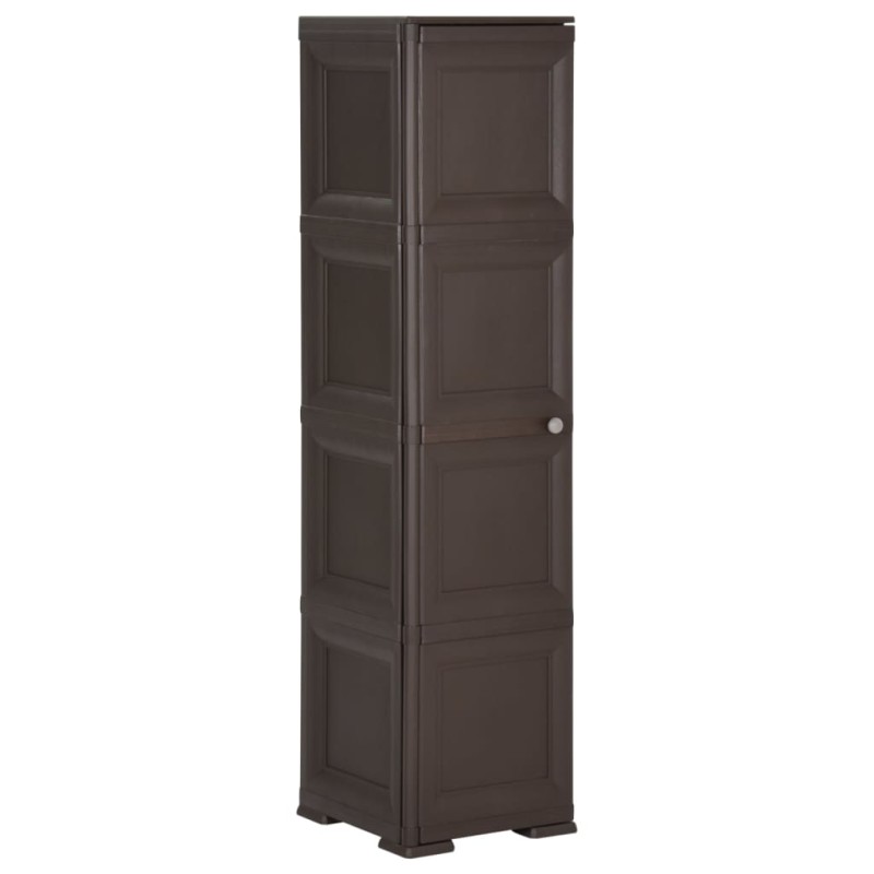 vidaXL Armario de plástico diseño de madera marrón 40x43x164 cm vidaXL Armario de plástico diseño de madera marrón 40x43x164 cm