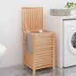 vidaXL Cesto para la ropa madera maciza de nogal 45x45x65 cm vidaXL Cesto para la ropa madera maciza de nogal 45x45x65 cm