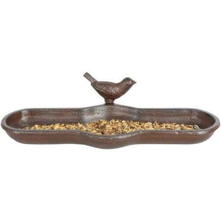 Esschert Design Bañera de pájaros marrón hierro fundido BR25