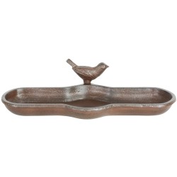 Esschert Design Bañera de pájaros marrón hierro fundido BR25
