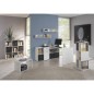 FMD Mesa de centro 2 en 1 blanca 59,1x35,8x37,8 cm 