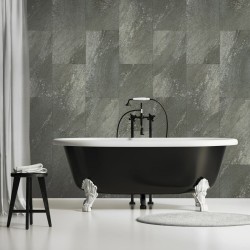 Grosfillex Baldosa de pared Gx Wall+ gris oscuro piedra 30x60cm 11 uds