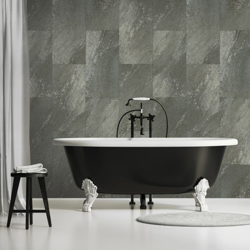 Grosfillex Baldosa de pared Gx Wall+ gris oscuro piedra 30x60cm 11 uds Grosfillex Baldosa de pared Gx Wall+ gris oscuro piedra 30x60cm 11 uds