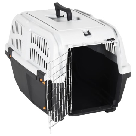 vidaXL Transportín de mascotas puerta metal polipropileno 60x40x39 cm