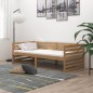 vidaXL Sofá cama madera maciza de pino marrón miel 90x200 cm vidaXL Sofá cama madera maciza de pino marrón miel 90x200 cm