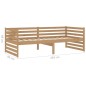 vidaXL Sofá cama madera maciza de pino marrón miel 90x200 cm vidaXL Sofá cama madera maciza de pino marrón miel 90x200 cm