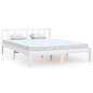 vidaXL Estructura de cama de madera maciza de pino blanco 120x200 cm