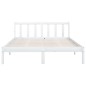 vidaXL Estructura de cama de madera maciza de pino blanco 120x200 cm