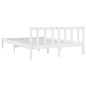 vidaXL Estructura de cama de madera maciza de pino blanco 120x200 cm