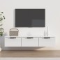 vidaXL Armario de pared madera contrachapada blanco brillo 102x30x20cm vidaXL Armario de pared madera contrachapada blanco brillo 102x30x20cm