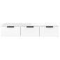 vidaXL Armario de pared madera contrachapada blanco brillo 102x30x20cm vidaXL Armario de pared madera contrachapada blanco brillo 102x30x20cm
