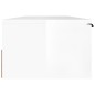 vidaXL Armario de pared madera contrachapada blanco brillo 102x30x20cm vidaXL Armario de pared madera contrachapada blanco brillo 102x30x20cm