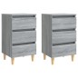 vidaXL Mesitas de noche 2 uds con patas madera gris Sonoma 40x35x69 cm vidaXL Mesitas de noche 2 uds con patas madera gris Sonoma 40x35x69 cm
