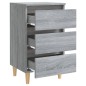 vidaXL Mesitas de noche 2 uds con patas madera gris Sonoma 40x35x69 cm vidaXL Mesitas de noche 2 uds con patas madera gris Sonoma 40x35x69 cm