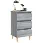 vidaXL Mesitas de noche 2 uds con patas madera gris Sonoma 40x35x69 cm vidaXL Mesitas de noche 2 uds con patas madera gris Sonoma 40x35x69 cm