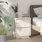 vidaXL Mesita de noche madera maciza de pino blanco 40x35x50 cm vidaXL Mesita de noche madera maciza de pino blanco 40x35x50 cm