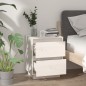 vidaXL Mesita de noche madera maciza de pino blanco 40x35x50 cm vidaXL Mesita de noche madera maciza de pino blanco 40x35x50 cm