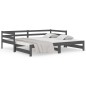 vidaXL Sofá cama extraíble madera maciza de pino gris 2x(80x200) cm vidaXL Sofá cama extraíble madera maciza de pino gris 2x(80x200) cm