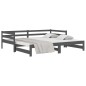 vidaXL Sofá cama extraíble madera maciza de pino gris 2x(80x200) cm vidaXL Sofá cama extraíble madera maciza de pino gris 2x(80x200) cm