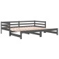 vidaXL Sofá cama extraíble madera maciza de pino gris 2x(80x200) cm vidaXL Sofá cama extraíble madera maciza de pino gris 2x(80x200) cm