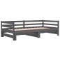vidaXL Sofá cama extraíble madera maciza de pino gris 2x(80x200) cm vidaXL Sofá cama extraíble madera maciza de pino gris 2x(80x200) cm