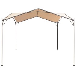 vidaXL Cenador 4x4 m de acero beige