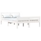 vidaXL Estructura de cama madera maciza blanca 140x200 cm