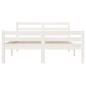 vidaXL Estructura de cama madera maciza blanca 140x200 cm