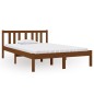 vidaXL Estructura de cama madera maciza marrón miel 120x190 cm vidaXL Estructura de cama madera maciza marrón miel 120x190 cm