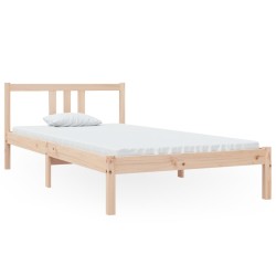 vidaXL Estructura de cama madera maciza 100x200 cm