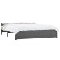 vidaXL Estructura de cama de madera maciza gris 140x190 cm