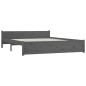 vidaXL Estructura de cama de madera maciza gris 140x190 cm