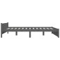 vidaXL Estructura de cama de madera maciza gris 140x190 cm
