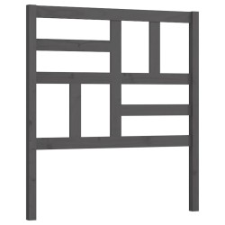 vidaXL Cabecero de cama madera maciza de pino gris 81x4x104 cm