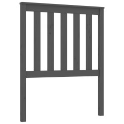 vidaXL Cabecero de cama madera maciza de pino gris 81x6x101 cm