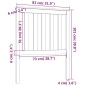 vidaXL Cabecero de cama madera maciza de pino gris 81x6x101 cm vidaXL Cabecero de cama madera maciza de pino gris 81x6x101 cm