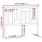vidaXL Cabecero de cama madera maciza pino marrón miel 155,5x4x100 cm vidaXL Cabecero de cama madera maciza pino marrón miel 155,5x4x100 cm