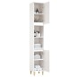 vidaXL Armario de baño madera contrachapada blanco 30x30x190 cm vidaXL Armario de baño madera contrachapada blanco 30x30x190 cm