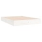vidaXL Estructura de cama King Size madera maciza blanco 150x200 cm vidaXL Estructura de cama King Size madera maciza blanco 150x200 cm