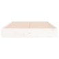 vidaXL Estructura de cama King Size madera maciza blanco 150x200 cm vidaXL Estructura de cama King Size madera maciza blanco 150x200 cm
