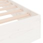 vidaXL Estructura de cama King Size madera maciza blanco 150x200 cm vidaXL Estructura de cama King Size madera maciza blanco 150x200 cm