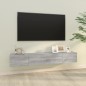 vidaXL Mueble TV de pared 2 uds madera contrachapada gris 100x30x30cm vidaXL Mueble TV de pared 2 uds madera contrachapada gris 100x30x30cm