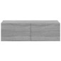 vidaXL Mueble TV de pared 2 uds madera contrachapada gris 100x30x30cm vidaXL Mueble TV de pared 2 uds madera contrachapada gris 100x30x30cm