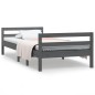 vidaXL Estructura de cama madera maciza de pino gris 75x190 cm vidaXL Estructura de cama madera maciza de pino gris 75x190 cm