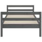 vidaXL Estructura de cama madera maciza de pino gris 75x190 cm vidaXL Estructura de cama madera maciza de pino gris 75x190 cm
