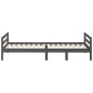 vidaXL Estructura de cama madera maciza de pino gris 75x190 cm vidaXL Estructura de cama madera maciza de pino gris 75x190 cm