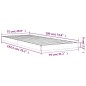 vidaXL Estructura de cama madera maciza de pino blanco 75x190 cm vidaXL Estructura de cama madera maciza de pino blanco 75x190 cm