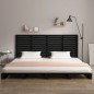 vidaXL Cabecero de cama de pared madera maciza pino negro 186x3x91,5cm vidaXL Cabecero de cama de pared madera maciza pino negro 186x3x91,5cm