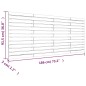 vidaXL Cabecero de cama de pared madera maciza pino negro 186x3x91,5cm vidaXL Cabecero de cama de pared madera maciza pino negro 186x3x91,5cm