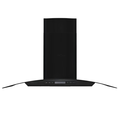 vidaXL Campana extractora pared 90 cm acero inoxidable 756 m³/h negro